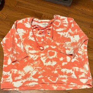 The Sweatshirt Project Lace-Up Top